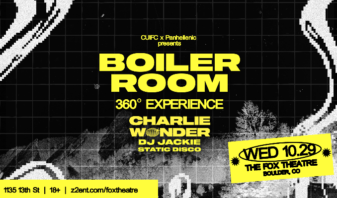 More Info for CU IFC x Panhellenic Presents: BOILER ROOM feat. CharlieWonder, DJ Jackie, Static Disco