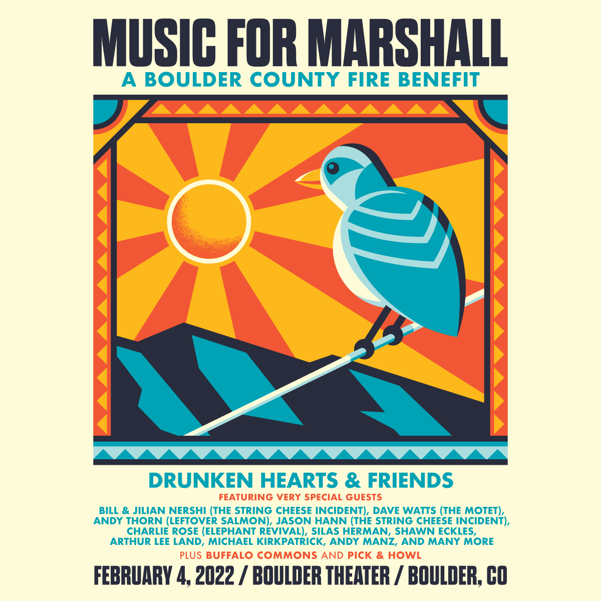 More Info for Music For Marshall: A Boulder County Fire Benefit feat. Drunken Hearts & Friends
